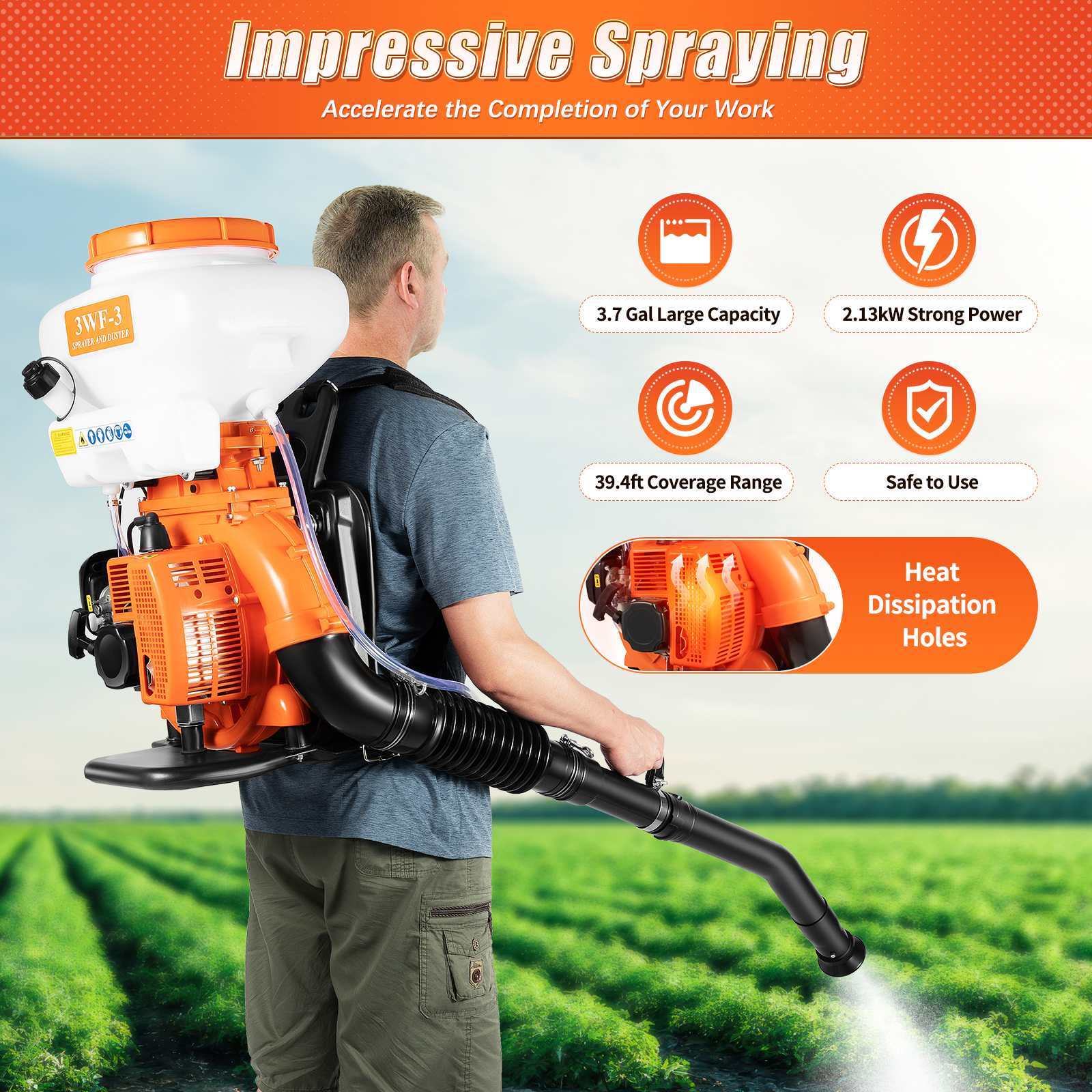 Agriculture.Farming Design - Sprayer Backpack 14L High-Pressure Ergonomic Design
